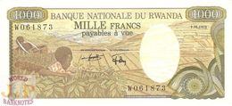 RWANDA 1000 FRANCS 1978 PICK 14a UNC - Rwanda