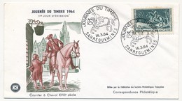 FRANCE - Enveloppe FDC - Journée Du Timbre 1964 (Courrier à Cheval XVIIIeme Siècle) - SARREGUEMINES 14.3.1964 - Día Del Sello