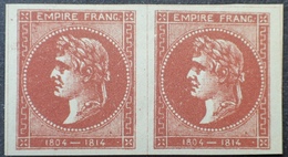 R1568/141 - ESSAI Ancien CINDERILLA " EMPIRE FRANC 1804-1814 - PAIRE - VIGNETTE (*) - Sonstige & Ohne Zuordnung