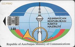 Azerbaijan - BTRIB - Logo & GSM 2000, SC7, Cn. Red Embossed 00199842, 140Units, Used - Azerbaigian