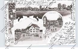 0-6204 BARCHFELD, Lithographie, Gasthaus Zur Sonne, Schloss, Dorfansicht - Bad Salzungen