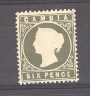 Gambie  :  Yv  18a  **      Filigrane CA Couché  , Vert Olive - Gambia (...-1964)