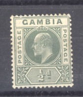 Gambie  :  Yv  40  *   Filigrane CA Multiple - Gambia (...-1964)