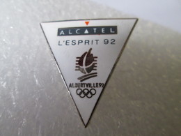 PIN'S   ALCATEL  J O ALBERTVILLE 92 - Jeux Olympiques