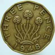 LaZooRo: Great Britain 3 Pence 1948 XF - F. 3 Pence