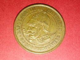 SUPERBE MONNAIE SATIRIQUE NAPOLÉON III VAMPIRE FRANÇAIS 1851 1870 Diamètre 27 Mm Non Nettoyé - Andere & Zonder Classificatie