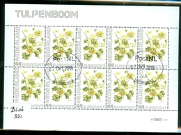 NEDERLAND BLOK VAN 10 * TULPENBOOM * BLOC BLOCK * GEBRUIKT * POSTFRIS GESTEMPELD  (321) - Timbres Personnalisés