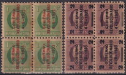 1933-72 CUBA 1933 Ed.272-03 REVOLUCION DE 1933. HABILITACION ABAJO HACIA ARRIBA. GOMA ORIGINAL. - Unused Stamps
