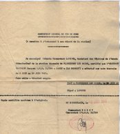 VP16.347 - MILITARIA - PLOMBIERES LES BAINS  X Au BOURGET - Air 1961 - Certificat Medical De Fin De Cure Mr J. VANTALON - Documentos