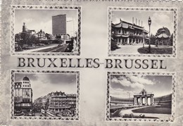 Brussel, Bruxelles 4 Zichten, 4 Views (pk65631) - Panoramische Zichten, Meerdere Zichten