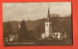 KAO-23  Granges-Marnand La Cure Et L'Eglise  Bromure. Cachet Kriens 1913 - Marnand