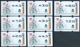 MACAU 2018 ATM LABELS, 35th INTERNATIONAL STAMP EXHIBITION NAGLER SET OF 9 W\VAR BROKEN NEEDLE PRINT - Distributors