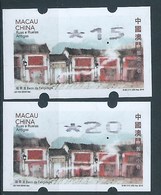 MACAU ATM LABELS STREETS AND ALLEYS WITH BROKEN RIBBON PRINT - Distribuidores