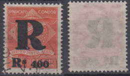 Brazil Brasil Condor Mi# 8 Used R Overprint 400R - Posta Aerea (società Private)