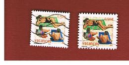 FRANCIA (FRANCE) -  SG 3906.3907  -           2003   HOLIDAYS (2 DIFFERENT PERFORATIONS)   - USED - Gebruikt