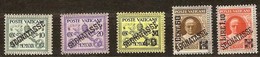 Vatican Vatikan 1931 Yvertn° Taxe 2-6 (*)  MLH Cote 79,70 Euro - Segnatasse