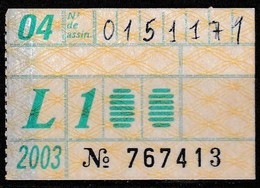 Monthly Bus Ticket, Portugal - Abril 2003 / L1 - Transportes Colectivos Da Região De Lisboa - Europa