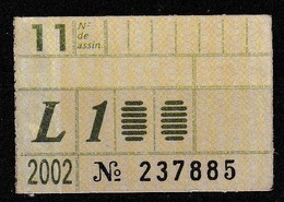 Monthly Bus Ticket, Portugal - Novembro 2002 / L1 - Transportes Colectivos Da Região De Lisboa - Europa