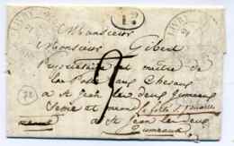 T11 LIVRY Apposé Deux Fois Pour La Ferté Sous Jouarre / Dept 72 Seine Et Oise / 1836 - 1801-1848: Precursors XIX