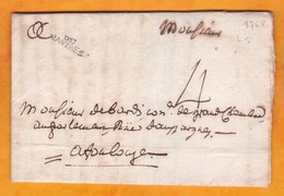 1768 - Marque Postale DE CASTRES, Tarn Sur  Lettre Avec Correspondance Vers Toulouse, Haute Garonne - 1701-1800: Vorläufer XVIII