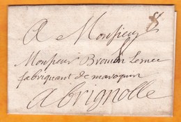 1749 -  Lettre Pliée De Paris  Vers Brignolle / Brignoles, Var - Mention Tarifaire Manuscrite - 1701-1800: Vorläufer XVIII