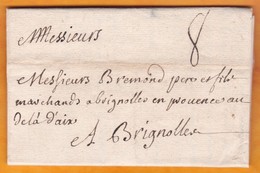 1738 -  Lettre Avec Correspondance De 2 Pages De  Paris  Vers Brignolles / Brignoles, Var - Taxe 8 - 1701-1800: Precursores XVIII