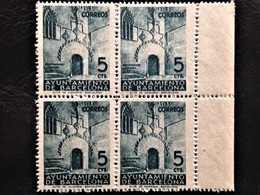 Spain, Ayuntamiento De Barcelona, 1 X 4 Stamps, 5 Cts, **/MINT - Barcelone