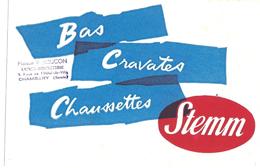 BUVARD STEMM Bas Cravates Chaussettes  ( Tampon Maison PERRUCON CHAMBERRY ) - Banque & Assurance