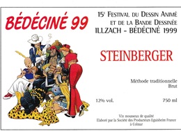 Etiquette Vin MARINI Enrico Festival BD Illzach 1999 (Le Scorpion, Spirou, Titeuf.. - El Arte De La Mesa