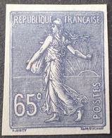 R1934/272 - TYPE SEMEUSE SUR FOND LIGNE - ESSAI DU 65c - BLEU-LILAS - TB QUALITE (*) - Autres & Non Classés