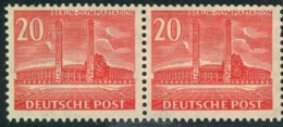 Mi.-Nr. 113, 20 Pfg. Bauten-Ergänzungswert, Waagerechtes Paar Postfrisch - Unused Stamps