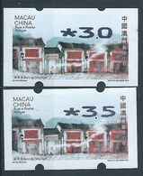 MACAU 2016 ATM LABELS STREETS AND ALLEYS NAGLER MACHINE BOTTOM SET OF 4 - Automaten