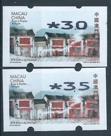 MACAU 2016 ATM LABELS STREETS AND ALLEYS NAGLER MACHINE BOTTOM SET OF 4 - Distributeurs