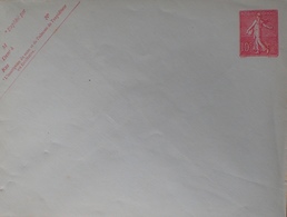 R1934/276 - 1904 - ENTIER POSTAL Sur ✉️ - TYPE SEMEUSE SUR FOND LIGNEE - N°129-E1 (534) - Enveloppes Repiquages (avant 1995)