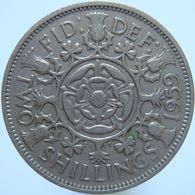 LaZooRo: Great Britain 2 Shillings 1959 XF - I. 1 Shilling