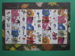 2003 ROYAL MAIL FLOWER PAINTINGS GENERIC SMILERS SHEET. #SS0013 - Personalisierte Briefmarken