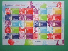 2003 ROYAL MAIL OCCASIONS 'TICK BOX' GENERIC SMILERS SHEET. #SS0014 - Personalisierte Briefmarken