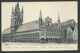 1914 - Ypres - Hotel De Ville Et Halles -  Maca02104 - Guerre 1914-18