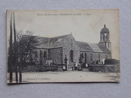 50 BEAUMONT-HAGUE Environs De Cherbourg L'Eglise Cimetière Animée - Beaumont