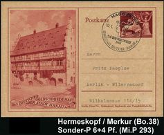 GRIECHISCHE & RÖMISCHE MYTHOLOGIE : MAGDEBURG/ TAG DER BRIEFMARKE/ GDS 1943 (10.1.) SSt = Merkur-Kopf Auf Sonder-P. 6 +  - Mythologie