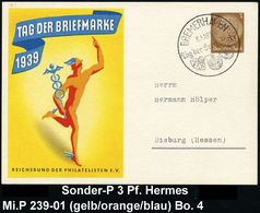 GRIECHISCHE & RÖMISCHE MYTHOLOGIE : BREMERHAVEN/ Tag D.Briefmarke 1939 (8.1.) SSt Aauf Sonder- P. 3 Pf. Hindenbg.: TAG D - Mythology