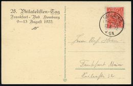 RÖMER / RÖMISCHE GESCHICHTE & KULTUR : SAALBURG/ (TAUNUS) 1922 (13.8.) 1K-Segment = Hauspostamt Des Römischen Museums Ka - Archeologia
