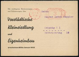 ARCHITEKTUR / ARCHITEKTEN / BAUSTILE : EBERSWALDE/ *1I/ DEUTSCHES REICH 1933 (10.1.) PFS 3 Pf. Achteck Auf (halber) Rekl - Altri & Non Classificati