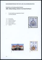ARCHITEKTUR / ARCHITEKTEN / BAUSTILE : B.R.D. 1995 (Feb.) 200 Pf. "Joh. C. Schlaun", 15 Verschied Color-Entwürfe Der Bun - Sonstige & Ohne Zuordnung