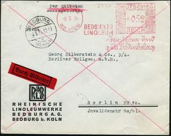 BAUSTOFFE / BAUGERÄTE & -MASCHINEN : BEDBURG/ (BZ.KÖLN)/ BEDBURGER/ LINOLEUM/ Der Schöne U./ Gute Bodenbelag 1934 (8.5.) - Andere & Zonder Classificatie