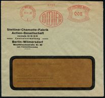 BAUSTOFFE / BAUGERÄTE & -MASCHINEN : BERLIN-WILMERSDORF/ 1/ DIDIER 1929 (29.11.) AFS Auf Firmen-Bf.: Stettiner Chamotte- - Other & Unclassified