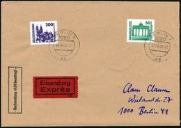 TÜRME : 1020 BERLIN 2/ Ec 1990 (31.8.) 1K = Hauspostamt Fernsehturm Ost-Berlin (Alexanderplatz) 2x Auf VGO 50 Pf. U. 200 - Monumenti