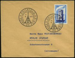 TÜRME : FRANKREICH 1957 (10.6.) SSt.: PARC DES EXPOSITIONS../FOIRE DE PARIS = Eiffel-Turm 2x Klar Auf Europa CEPT 30 F.  - Monumenten