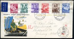 ASIATISCHE GESCHICHTE : INDONESIEN 1957 (26.3.) Hilfe Für Behinderte (Kinder U. Jugendliche), Kompl. Satz + 3x ET-SSt +  - Sonstige & Ohne Zuordnung