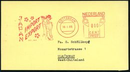 ASIATISCHE GESCHICHTE : NIEDERLANDE 1965 (19.1.) AFS.: ROTTERDAM/PR1237/JAPAN/IMPORT/EXPORT (Frau In Tracht Mit Fächer)  - Other & Unclassified
